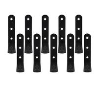 VALICLUD 10 piezas Soportes de Ángulo de Hierro Negro para Estantes Escuadras Resistentes para Fijación de Madera Carga Fáciles de Instalar para Bricolaje y Construcción