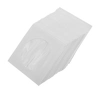 VALICLUD 100 Fundas White De Archivo De 1 Pulgada para Medios De Comunicación, Pequeñas Fundas Protectoras para Coleccionistas, Sobres para Fotos Y Datos con Ventana para Eventos.