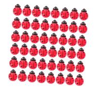 VALICLUD 100 Piezas Adornos Mariquitas de Resina Luminosa para Micro Paisaje Accesorios Mini de Jardín y Suministros de Manualidades DIY