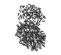 VALICLUD 100 Piezas Clips de Soporte para Fotografías de Hierro Negro, Herrajes para Marcos de Pared con Tornillos, Accesorios para Colgar Cuadros y Marcos de Fotos en Casa y Oficina