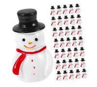 VALICLUD 100 Piezas Mini Figuritas de Muñeco de Nieve de Resina con Sombreros para Decoración Navideña para Jardines de Hadas Casitas de Muñecas y Manualidades DIY de Festivas