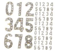 VALICLUD 100 Piezas Nail Charms de Hierro con Números de Decoraciones Planas para Manicura DIY Casa y Salón Accesorios Elegantes para de Uñas Profesionales