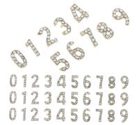 VALICLUD 100 Piezas Rhinestone Number Nail Charms Flatback Iron Base Nail Art Accessories Easy DIY Application Radiant Sparkle For Parties And Festivals
