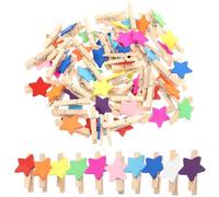 VALICLUD 100 Pinzas de Madera Mini Multicolor para Fotos, Clips Decorativos de Madera para Manualidades y Decoración, Tamaño Pequeño, Paquete a Granel para Hogar y Oficina