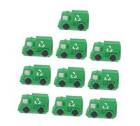 VALICLUD 10piezas Camión de Basura Microview Modelo Pequeño para Decoraciones de Fiestas Carro de Basura Miniatura de Juguete para Micro Escenas DIY Casas de Muñecas y Oficinas