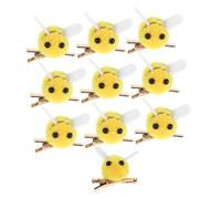 VALICLUD 10piezas Horquilla De Abeja Pequeña Para Niñas y Mujeres Pinzas Amarillas Para Uso Diario Fiestas De Cumpleaños y Celebraciones De Temporada