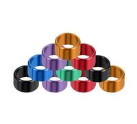 VALICLUD 12 Anillos para Patas de Aves de Corral Clip Anillos de Aluminio Multicolor Azul Verde Naranja Morado Negro Rojo para Identificación de Palomas Pollos y Pájaros Pequeños