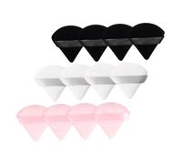 VALICLUD 12 Piezas Borla de Algodón para Polvos Sueltos Almohadilla de Maquillaje Flexible Herramienta de Maquillaje Triangular Esponja de Base