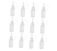 VALICLUD 12 piezas Botellas Aplicadoras Punta Fina Pack Botellitas Pequeñas para Pegamento y Líquidos Diseño Antigoteo para Manualidades y Bricolaje Precisión