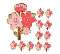 VALICLUD 12 Piezas Broche de Flor de Esmaltado Accesorio Rosa para Vestidos y Mochilas Pin Decorativo para Ropa de Mujer Regalo Elegante y Versátil