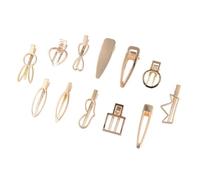 VALICLUD 12 Piezas Clip de Forma de Pato Hueco Horquillas de Metal Pasadores para Mujer Horquillas Sencillas Cabello de Moda