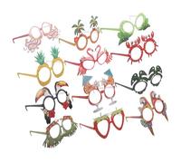 VALICLUD 12 piezas Gafas de Fiesta Hawaiana Divertidas para Decoración y Fotografía Luau Accesorios Tropicales para Fiestas para Eventos y