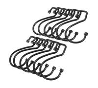 VALICLUD 12 Piezas Ganchos de Cortina de Ducha Soportes Redondos para Cortinas Perchas Resistentes para Toallas Accesorios Negros para Organización Baños