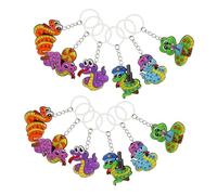 VALICLUD 12 piezas Llaveros Colgantes Serpiente de Dibujos Animados PVC Resistentes Ligeros para Mochila Teléfono Accesorio Divertido Regalo