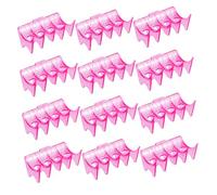 VALICLUD 12 Soportes De Plástico Rosado Para Rodillos De Permanente De Peluquería Soportes Para Varillas Rizadoras De Pelo Soportes Para Varillas De Permanente De Peluquería Soporte