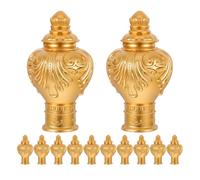 VALICLUD 12 Tapas de Extremos para Barra de Cortina de Plástico Dorado Remates Retro para Barra Romana 26-28 MM Decoración Vintage para Hogar y Oficina Juego de 12 Piezas