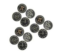 VALICLUD 12piezas Alfileres De Esmaltados Para Ropa Broches De Símbolos Matemáticos y Químicos Para Mochilas y Chaquetas