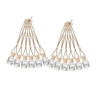 VALICLUD 12piezas Botella De Perfume De Vidrio Contenedor Colgante Para Perfume Difusor Decorativo Para Coche Frasco De Aroma Delicado Para Aromatizar El Coche