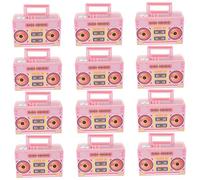 VALICLUD 12piezas Caja De Dulces Forma De Cinta De Casete Para Fiestas Musicales Retro Para Decoraciones De Fiesta y Cajas De Recuerdos Color Vintage