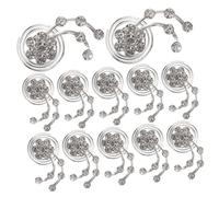 VALICLUD 12piezas Pinza Pelo Espiral Plateada Horquilla Para Boda Accesorios Pelo De Novia Para Ceremonias De Boda y Fiestas Espirales Cabello Gemas De Imitación Diseño Elegante Para