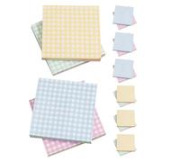VALICLUD 16 Blocs de Notas Adhesivas Reutilizables de Papel Cuadriculado, Mini Blocs de Notas en Colores Pastel (rosado, Amarillo, Azul, Verde) 4 Cuadernos Cada Uno, Papel para Mensajes
