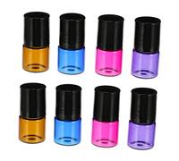 VALICLUD 16 piezas Botella de Vidrio para Aceites Esenciales de Dispensador Prueba de Fugas Frascos Portátiles Marrón Rosa Azul para Recarga y DIY