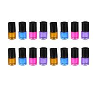 VALICLUD 16 piezas Botellas de Aceite Esencial Rellenables Rosa Azul Botellas Portátiles para Aceites Esenciales y Perfumes y