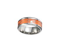 VALICLUD 1pieza Anillos Luminiscentes De Electrocardiografía Para Parejas Anillos De Inoxidable Estilizados Diseño Noctilucente Hombres y Mujeres Perfectos y Bodas