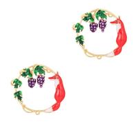 VALICLUD 2 Broches De Con Ojal Alfileres Esmaltados Broches Para Mujer Broches Creativos Accesorios Broche De Aleación Broche De Moda Rojo