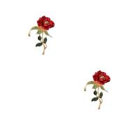 VALICLUD 2 Broches Para El Ojal Bonitos Accesorios De Disfraz Broches Decorativos Broches Creativos Para Mujer Color Rojo