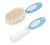 VALICLUD 2 Cepillos de Pelo para Bebés de Lana Natural Mango Ergonómico y Diseño Ligero para Niños Pequeños Cuidado y Delicado