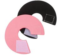 VALICLUD 2 Collares Protectores Antipicoteo para Loros de Recuperación Tamaño Ajustable Colores Rosa y Negro Collar para Aves Pequeñas Accesorio para y Protección de Heridas