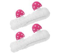 VALICLUD 2 Diademas De Felpa Con Forma De Hongo Para Mujer Accesorio Para El Lavado Facial Diadema Hinchable Para La Ducha Diadema De Spa Para Mujer Diademas Esponjosas Con Forma De