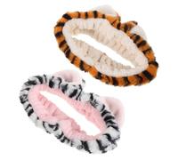 VALICLUD 2 Diademas Para Lavado Facial Diadema De Gato Para Spa Bonitos Accesorios Para El Cabello De Tigre De Animal Para Spa De Maquillaje Bonita