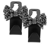 VALICLUD 2 Ganchos De Diamantes Brillantes Para Coche Para Bolso Accesorios De Coche Ganchos Colgantes De Diamantes De Imitación Ocultos