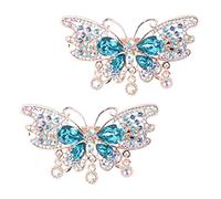 VALICLUD 2 Horquillas De Cristal Para El Pelo Para Niñas Coleteros Rosas Pinzas Para El Pelo Con Diamantes De Imitación Accesorios Para El Pelo Con Joyas Pinzas Para El Pelo Para
