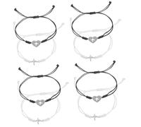 VALICLUD 2 Juegos Pulsera Ekg Cordón De Macramé Pulsera De Mal De Ojo Cuentas Para Pulseras Cadena De Pulsera Kit Para Hacer Pulseras Pulseras Bff Pulseras Trenzadas Para Niña 2 piezas * 2