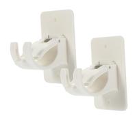 VALICLUD 2 Juegos Soportes Adhesivos para Barra de Cortina sin Taladro de Diseño Resistente y Fácil Instalación para Baño Cocina y Dormitorio sin Daños Paredes Limpieza Sencilla