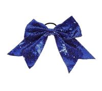 VALICLUD 2 Lazos Con Lentejuelas Y Cuentas Para El Pelo Para Niñas Lazos Con Borlas Para La Escuela Coleteros Rizados Coleteros De Tela Azul