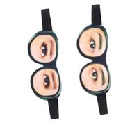 VALICLUD 2 Mascaras para Dormir 3d Divertidas de Poliéster con Cinta Ajustable para Descanso Viajes Color Aleatorio