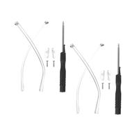 VALICLUD 2 Pares Accesorios Para Gafas Puntas De Los Extremos De Las Gafas Tornillos Para Almohadillas Nasales Para Anteojos Antideslizantes Cubiertas De Brazos Transparent Acrílico