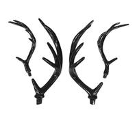 VALICLUD 2 Pares Diadema Cuernos de Ciervo Falsos para Halloween, Diseño Realista en Plástico Negro, Cómoda y Versátil para Fiestas Temáticas y Disfraces de Adultos