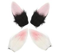 VALICLUD 2 Pares Horquilla Con Orejas De Conejo Cosplay Lindas Orejas Banda Largo Cabello Clips Disfraces Felpa Clip De Pelo De Conejo Pinzas Para El Pelo De La Oreja Metal