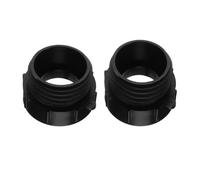 VALICLUD 2 Piezas Adaptador de Conexión para Tanque Conector de Repuesto | Plástico Negro, Sellado Mejorado y Mantenimiento Rápido, para Manguera y Uso en Jardín E Industria