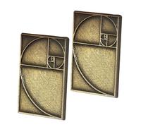 VALICLUD 2 Piezas Alfiler Vintage de Metal Diseño Creativo del Número Áureo, Alfiler Versátil para Ropa, Adecuado para Vuelta al Cole y Bodas, Accesorio Elegante para Mujer y Hombre