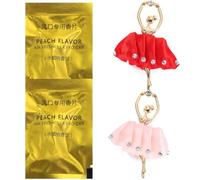 VALICLUD 2 Piezas Ambientador para Coche Adorno para Coche Aroma de Bailarina Plástico y Hierro Rosa o Rojo Oculta Olores y Proporciona Fragancia Refrescante Estilo Varios estilos