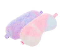 VALICLUD 2 Piezas Antifaz de Sueño de Peluche para Adultos Máscara de Ojos Ajustable y Ligera para Viajes Siestas y Uso Diario Diseño Seguro y Cómodo Azul