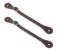 VALICLUD 2 Piezas Botas de Montar Caballo Espuelas de Cuero de Vaca Marrón para Hombre y Mujer, Ajuste Ajustable y Comunicación Mejorada para Entrenamiento Diario
