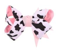 VALICLUD 2 piezas Bowknot torno vaca impresión arco clip lindo moo vaca arcos pinza de cocodrilo accesorios para, rosa, 11,50 x 8,00 x 2,80 cm