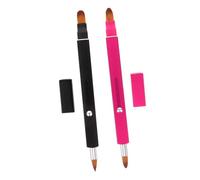 VALICLUD 2 piezas Brochas Labiales Retráctiles Doble Punta para Mujer Aplicador Portátil para Labial y Gloss Pinceles Maquillaje Versátiles y Duraderos Cómodos y Resistentes Múltiple